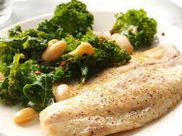 GARLIC TILAPIA WITH SPICY KALE