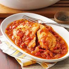 SAVORY TOMATO-BRAISED TILAPIA